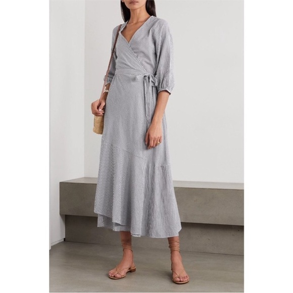 Apiece Apart Dresses & Skirts - NWT Apiece Apart Sierra striped organic cotton wrap dress 2